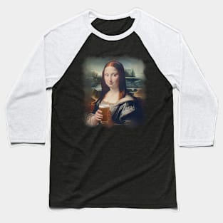 Mona Lisa Cheers Baseball T-Shirt